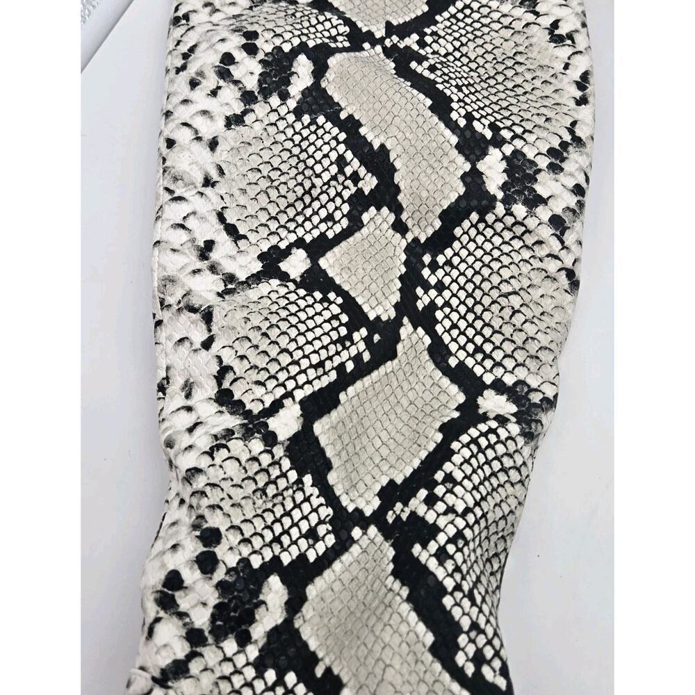 Snakeskin Knee High Boots Women Tall Boot Stiletto Heel Pointed Toe SIZE 9 Zip - Picture 9 of 11